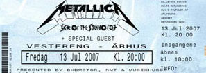 Live Metallica || 7/13/2007 - Vestereng, Aarhus, DEN 