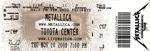 Live Metallica || 11/20/2008 - Toyota Center, Houston, TX 