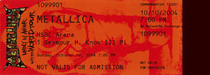 Live Metallica || 10/10/2004 - HSBC Center, Buffalo, NY 