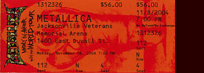 Live Metallica || 11/8/2004 - Jacksonville Arena, Jacksonville, FL 