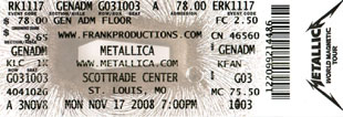 Live Metallica || 11/17/2008 - Scottrade Center, St. Louis, MO 