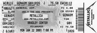 Live Metallica || 1/12/2009 - Bradley Center, Milwaukee, WI 