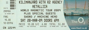 Live Metallica || 3/28/2009 - O2 Arena, London, GBR 