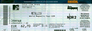 Live Metallica || 5/12/2009 - Colorline Arena, Hamburg, GER 