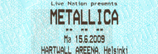Live Metallica || 6/15/2009 - Hartwall Arena, Helsinki, FIN 