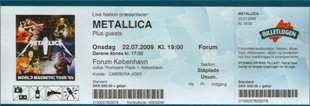 Live Metallica || 7/22/2009 - Copenhagen Forum, Copenhagen, DEN 