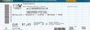 Live Metallica || 6/18/2010 - Sonisphere - Jonschwil Degenaupark, Wil-Jonschwil, CHE 