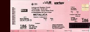 Live Metallica || 6/18/2004 - Letzegrund Staduim, Zurich, SWI 