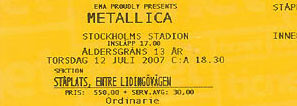 Live Metallica || 7/12/2007 - Stadion, Stockholm, SWE 