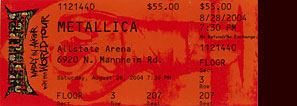 Live Metallica || 8/28/2004 - Allstate Arena, Chicago, IL 