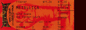Live Metallica || 9/21/2004 - Gund Arena, Cleveland, OH 