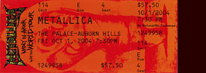 Live Metallica || 10/1/2004 - The Palace, Detroit, MI 