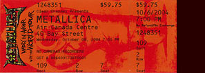 Live Metallica || 10/6/2004 - Air Canada Center, Toronto, ON 
