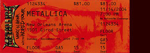 Live Metallica || 11/14/2004 - New Orleans Arena, New Orleans, LA 