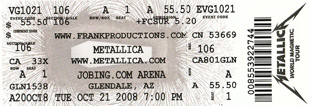 Live Metallica || 10/21/2008 - Jobing Arena, Phoenix, AZ 
