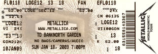 Live Metallica || 1/18/2009 - TD Banknorth Center, Boston, MA 