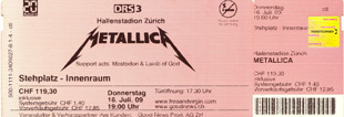 Live Metallica || 7/16/2009 - Hallenstadion, Zurich, SWI 