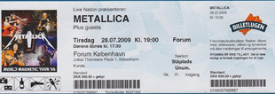 Live Metallica || 7/28/2009 - Copenhagen Forum, Copenhagen, DEN 