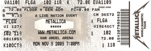 Live Metallica || 11/9/2009 - Van Andel Arena, Grand Rapids, MI  