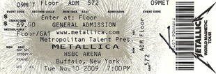 Live Metallica || 11/10/2009 - HSBC Arena, Buffalo, NY 