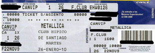 Live Metallica || 1/26/2010 - Club Hipico, Santiago, CHL 