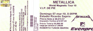Live Metallica || 3/7/2010 - Saprissa Stadium, San Jose, CRI 