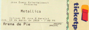 Live Metallica || 3/14/2010 - Coliseo de Puerto Rico, San Juan, PR 