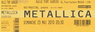 Live Metallica || 5/23/2010 - Halle Tony Garnier, Lyon, FRA 