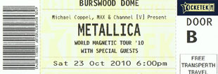 Live Metallica || 10/23/2010 - Burswood Dome, Perth, AUS 