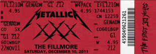 Live Metallica || 12/10/2011 - The Fillmore, San Francisco, CA 