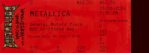 Live Metallica || 3/26/2004 - GM Place, Vancouver, BC Canada